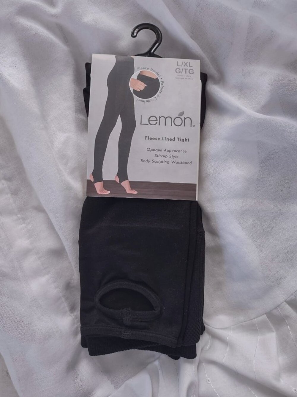 NWT Lemon Fleece-Lined Tights